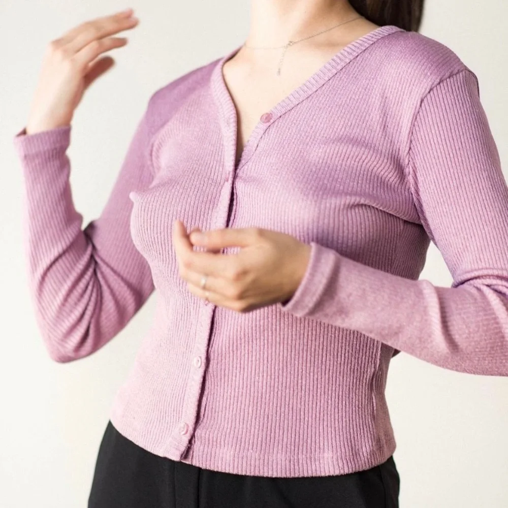 Pink Ribbed Shirt - Picture 2 of 3